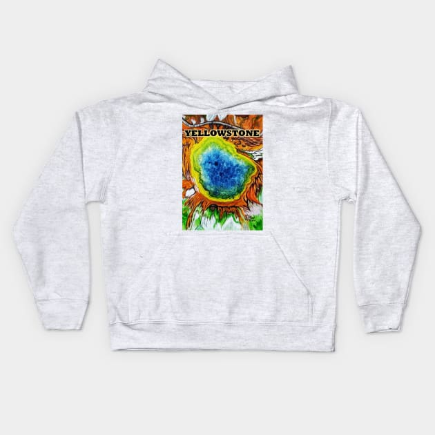 Yellowstone Hot Springs Kids Hoodie by Matt Starr Fine Art